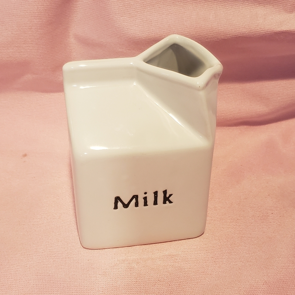 Ceramic Milk Carton Pint By Strawberry Street